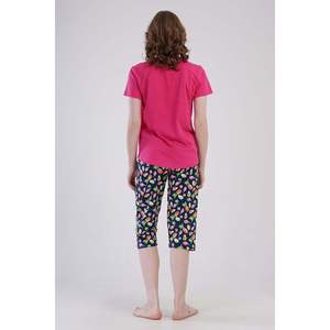 Ensemble de vêtements pour femmes P.SUPREM O YAKA KISA KOL ETEGI OVAL KAPRI - FUSYA - FUSYA - Product Image 4
