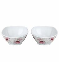 Nouveauté : Ensemble de service en mélamine triple couche, 4 pièces, assiettes, bols à légumes et cuillères à thé, anti-taches, résistant aux bris