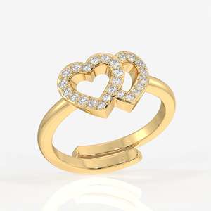Bague en or 9 carats avec diamant cultivé en laboratoire Dual Bliss, collection élégante de bagues en diamant - Product Image 2
