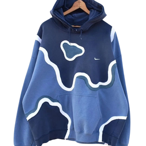 เสื้อฮู้ดสำหรับผู้ชายโอเวอร์ไซส์ผ้าฟลีซ100% โอเวอร์ไซส์เปิดไหล่ปล่อยช่วงฤดูหนาว - Product Image 1