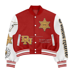 Veste universitaire pour hommes à bas prix veste de baseball à la mode avec logo brodé personnalisé veste universitaire Lettermen pour hommes - Product Image 1