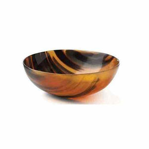 Cuenco de Cuerno de Búfalo Real Pulido a Mano de Lujo, Borde Metálico, Ecológico, Personalizado, Apto para Microondas, Tamaño Mediano, Artesanía en Forma de Media Luna - Product Image 5