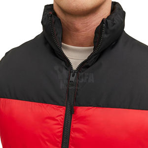 Vente chaude conception personnalisée à capuche matelassé corps plus chaud sans manches gilet veste col montant fermeture éclair gilet veste 2025 - Product Image 4