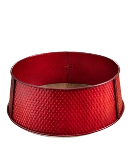Elegante collar de árbol metálico rojo, la mejor decoración inspirada en lo elegante para el hogar, Año Nuevo, fiesta de Navidad, soporte para árbol de Navidad - Product Image 1