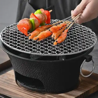 Grille de barbecue ronde jetable en acier inoxydable pour la cuisson au charbon de bois dans les restaurants