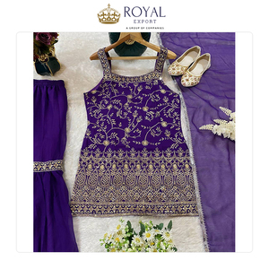 ชุดผ้าจอร์เจียแบบหนาคอลเล็คชั่นสีน้ำเงินแบบใหม่ชุดผ้าทอสำหรับงานแต่งงานและงานเลี้ยง - Product Image 5