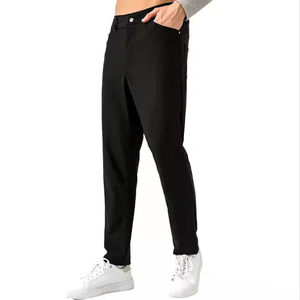 กางเกงผู้ชายกางเกงซักได้กางเกงลำลองขาเรียวผ้านุ่มสไตล์วินเทจที่ได้รับแรงบันดาลใจและแถบเอวปรับได้ - Product Image 5