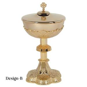 Diseño único de patena de ciborio de alta calidad hecho a mano, técnica pulida con forma de motivo de vid decorada para adultos y niños - Product Image 5