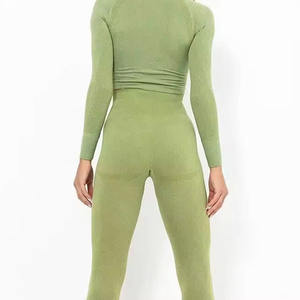 ชุดเล่นโยคะของผู้หญิงผ้ายืดหยุ่นสูงแห้งเร็วชุดออกกำลังกายสำหรับเล่นโยคะออกกำลังกายทุกวันดีไซน์ใหม่ - Product Image 2