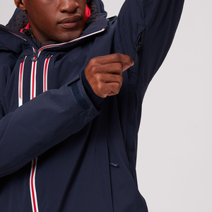 Veste coupe-vent d'extérieur pour hommes de marque personnalisée veste coupe-vent légère à capuche en tissu écologique imperméable pour l'hiver - Product Image 3