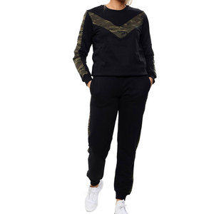 Prix de gros Nouveau design à la mode pour femmes Survêtements unis 100% coton respirant Slim Fit Sportswear Survêtements - Product Image 1