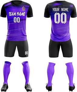 ชุดฟุตบอลแบบยูนิเซ็กซ์สั่งทำได้ ระบายอากาศได้ดี ขายส่ง แบบพิมพ์ลายซับลิเมชั่น ชุดยูนิฟอร์มผู้ใหญ่ชาย พิมพ์ชื่อทีมได้ตามต้องการ ชุดแบบเซ็ต - Product Image 5