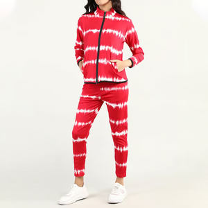 Survêtement 2 pièces en polaire technique à manches longues pour femme, meilleure vente par sublimation, survêtement en coton imprimé pour femme - Product Image 3