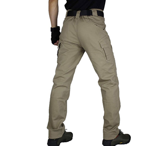 กางเกงคาร์โก้ผ้าฝ้ายลำลองสำหรับผู้ชาย, กางเกงคาร์โก้ใส่สบายมีกระเป๋าหลายกระเป๋าทรงหลวมกลางแจ้งมีซิป - Product Image 5