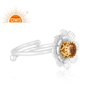 Handmade Fine Sterling Silver Natural <b>Citrine</b> Gemstone Stackable <b>Ring</b> Custom Jewelry Manufacturer - Product Image 3