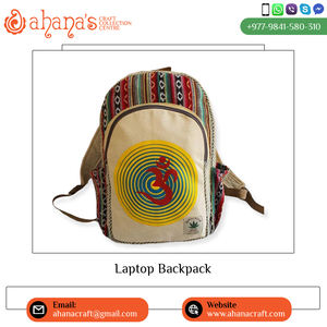 Sac à dos d'ordinateur portable en coton de grande capacité du fournisseur népalais pour adolescents Fermeture à glissière pour un usage quotidien - Product Image 2