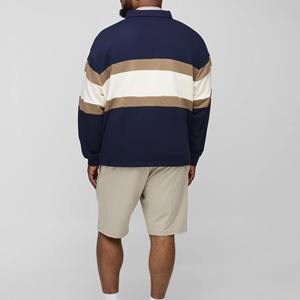 Camiseta de Rugby Deportiva Clásica para Hombre, Ropa Deportiva de Trabajo, Camiseta Polo de Jersey de Algodón Grueso, Camisetas de Manga Larga, Diseños Personalizados OEM - Product Image 4