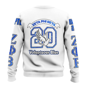 Sweat-shirt à col rond bleu brodé Zeta Phi Beta Sorority Greek 1920 pour femmes, pull pour femmes, sweat-shirts grecs pour femmes - Product Image 2