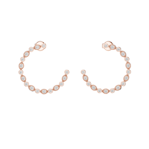 Pendientes de Aro con Diamantes CVD Cultivados en Laboratorio de 0.18 CT, VVS-VS-EF, Disponibles en Oro de 18K, 14K, 10K y Plata 925, en Oro Rosa, Amarillo y Blanco - Product Image 3