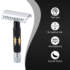 Anaaif มีดโกนโลหะขอบสองด้านคุณภาพสูงสำหรับผู้ชายที่มีคุณภาพสูงชุบด้วยเหล็กสีโรสโกลด์กำจัดขนใต้วงแขนขนมปังดูแลส่วนบุคคล - Product Image 6