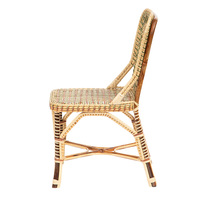 Chaise de salle à manger Bistro rotin naturel solide minimaliste abonné robuste étape poignée banc sac forme console réseau communautaire