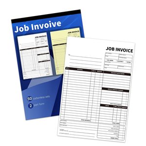 Moduli di ordine di lavoro senza carbone 7.5X11 pollici fatture per portafoglio ordini di vendita di piccole imprese con supporto 2 3 parti - Product Image 1