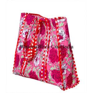 Grands sacs fourre-tout en coton matelassé, sacs fourre-tout en coton personnalisés, sacs de shopping, sacs de voyage, sacs à main pour femmes, imprimé floral, sac à bandoulière pour femmes - Product Image 6