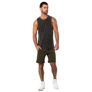 <b>Men</b> Tank Top Gym Sleeveless Shirt Quick Dry Breathable Muscle Tank Custom Logo Sportswear OEM Acid Wash Vintage <b>Singlets</b> Tops - Product Image 4