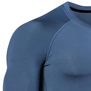 Low Moq Custom Size Sublimated BJJ Rash Guard For Men Custom 85% <b>Polyester</b> 15% Spandex Fiber MMA Grappling Compression Shirts - Product Image 6