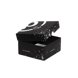 กล่องเค้กแข็งสีขาวแบบกำหนดเองได้พร้อมฝาปิด 15x15x10 ซม. เคลือบด้าน - Product Image 2