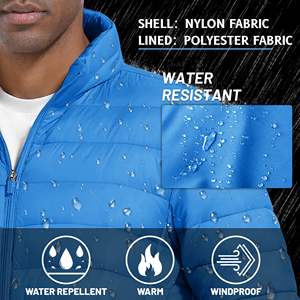 Vestes matelassées en duvet rembourrées en coton pour hommes 5XL Grande taille Vestes matelassées Streetwear Vestes pour hommes Capuche amovible Brillante - Product Image 5