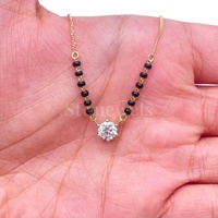 Collier Solitaire Élégant Stonewels en Or Jaune Perlé, Magnifique Diamant Traditionnel pour Anniversaire de Mariage