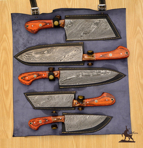 Juego de cuchillos de chef de acero de Damasco personalizable para cocina, regalo de Navidad y Pascua para novia, novio, padre, compatible con OEM - Product Image 4