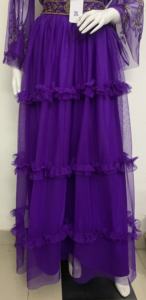 ชุดเดรสออกงานกลางคืนสำหรับผู้หญิงหลากสีชุดมุสลิมแขนยาวทรงบานผ้าตาข่ายสำหรับงานแต่งงานชุดปาร์ตี้คลับสวมใส่โลโก้กลับสไตล์ตุรกี - Product Image 2