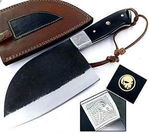 Cuchillo serbio de acero al carbono hecho a mano profesional 2025 con hoja afilada y Funda de cuero a la venta - Product Image 1