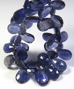 Perles de poire saphir d'eau iolite bleu naturel 11-18mm 7 "brin Iolite à facettes pierres précieuses en vrac prix usine - Product Image 6
