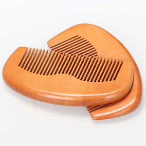 Peine Ancho de Madera Ecológico Hecho a Mano con Logotipo Personalizado, con Masaje para el Cuero Cabelludo, Diseño de Moda en Madera Natural - Product Image 5