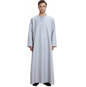 Vente en Gros de Vêtements Islamiques Caftan pour Hommes Jubbah Arabe Qatar Thobes Saoudien Robe Thobes Musulman Vêtements Traditionnels - Product Image 6