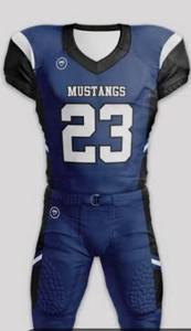 ชุดยูนิฟอร์มอเมริกันฟุตบอลแขนสั้นพิมพ์ลายระบายอากาศได้ดีสำหรับผู้ชาย ผลิตตามสั่งด้วยผ้าโพลีเอสเตอร์ 100% พร้อมโลโก้แบบกำหนดเอง - Product Image 2