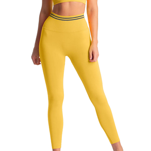 In Stock High Quality <b>Women</b> Legging Solid Mid Waist Pants Fitness Yoga Sports Spandex/<b>Nylon</b> Scrunch Butt High Quality - Product Image 1