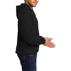 Sweat-shirt en polaire décontracté à manches longues avec cordon de serrage et poche, sweat à capuche en polaire - Product Image 3