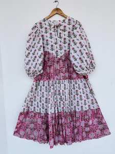 Robes Maxi en dentelle florale de haute qualité envoûtantes 100% coton Style Vintage pour les tenues de fête à la plage en été et au printemps - Product Image 4