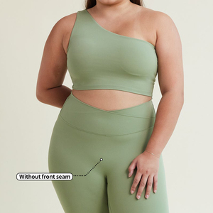 Hot Sell One Shoulder Crop Sports Bra Athleisure Ladies Fitness Wear Women <b>Sexy</b> Yoga Bra - Product Image 1