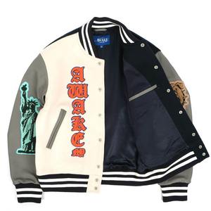 Patchs en polyester et chenille de qualité personnalisée Veste Letterman de basket-ball pour hommes avec logo brodé pour le printemps pour hommes femmes - Product Image 5