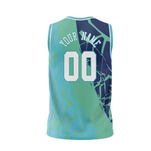 Maillot de basket-ball en polyester au design simple personnalisable, séchage rapide, impression personnalisée, motif, qualité supérieure - Product Image 1