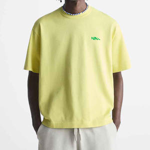 Vente en gros de nouveau 100% coton 280gsm T-Shirt de haute qualité été hommes col rond grande taille à manches courtes logo personnalisé plaine Worest - Product Image 1