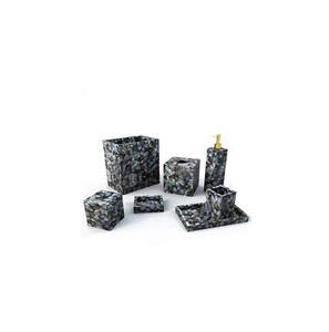Bone Inlay Mother of Pearl Bathroom Set Seashell Home Household Mother of Peal Resin <b>Toilet</b> Set Bathroom <b>Accessories</b> Sets - Product Image 3
