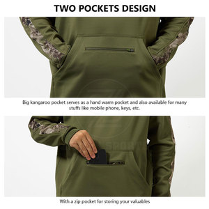 Sweat à capuche camouflage de style vêtements de sport pour hommes avec bords côtelés extensibles Sweat à capuche camouflage élégant avec coupe confortable - Product Image 6