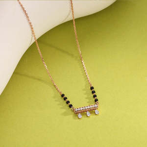 Collar Mangalsutra Tanmaniya con Diamantes Eternal Link - Product Image 6