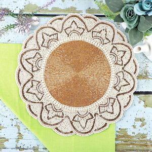Exquisitely handcrafted with intricate beadwork these <b>table</b> <b>mats</b> add a touch of elegance and sophistication to any dining - Product Image 6